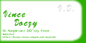 vince doczy business card